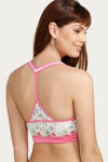 Zivame Floral Double Layered Non Wired Medium Coverage Bralette Bra - Mint Floral Print — thumbnail 2